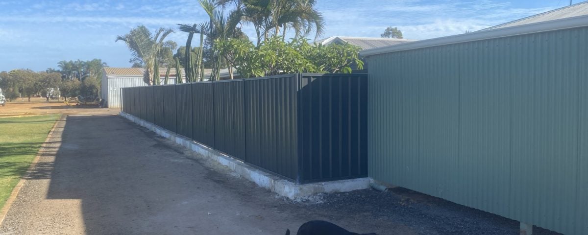 Limestone wall and Fence installation